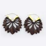 Wooden Lotus Hangers / Earrings