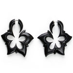 Tribal Star Fake Gauges Horn Earrings