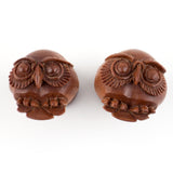 Alba Owl Wood Fake Gauges Plugs