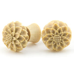 Dahlia Wood Fake Gauges Plugs