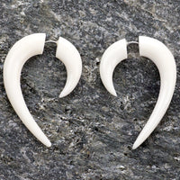 Bone Hooks Fake Gauges Earrings