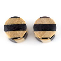 Double Stripe Wooden Fake Gauges Plugs