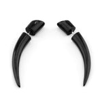 Black Horn Talon Taper Fake Gauges Earrings