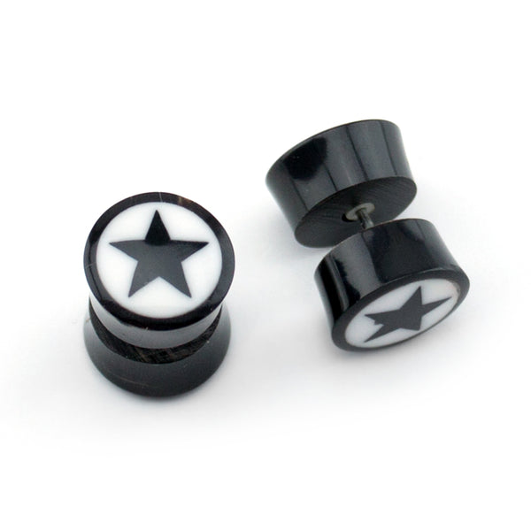 Fake taper deals plug earrings