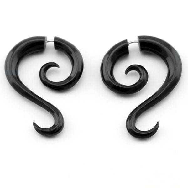 Spiral horn earrings