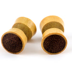 Jackfruit Wood Fake Gauges Plugs With Sono Wood Inlay