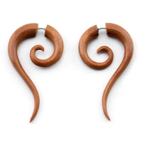 Saba Wooden Tail Spiral Fake Gauges