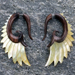 Wood & Mop Angel Wing Spirals Fake Gauges