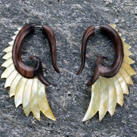 Wood & Mop Angel Wing Spirals Fake Gauges