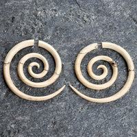 Tamarind Wood Large Spiral Fake Gauges