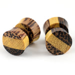 Tri Wood Fake Gauges Plugs