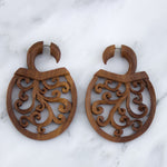 Wooden Vertex Hangers Fake Gauges Earrings