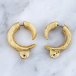 Custom Bone Stained Hooks Fake Gauges / Earrings