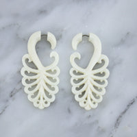 Petiole Bone Fake Gauges Earrings