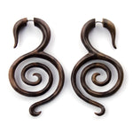 Radial Sono Wood Fake Gauges Earrings